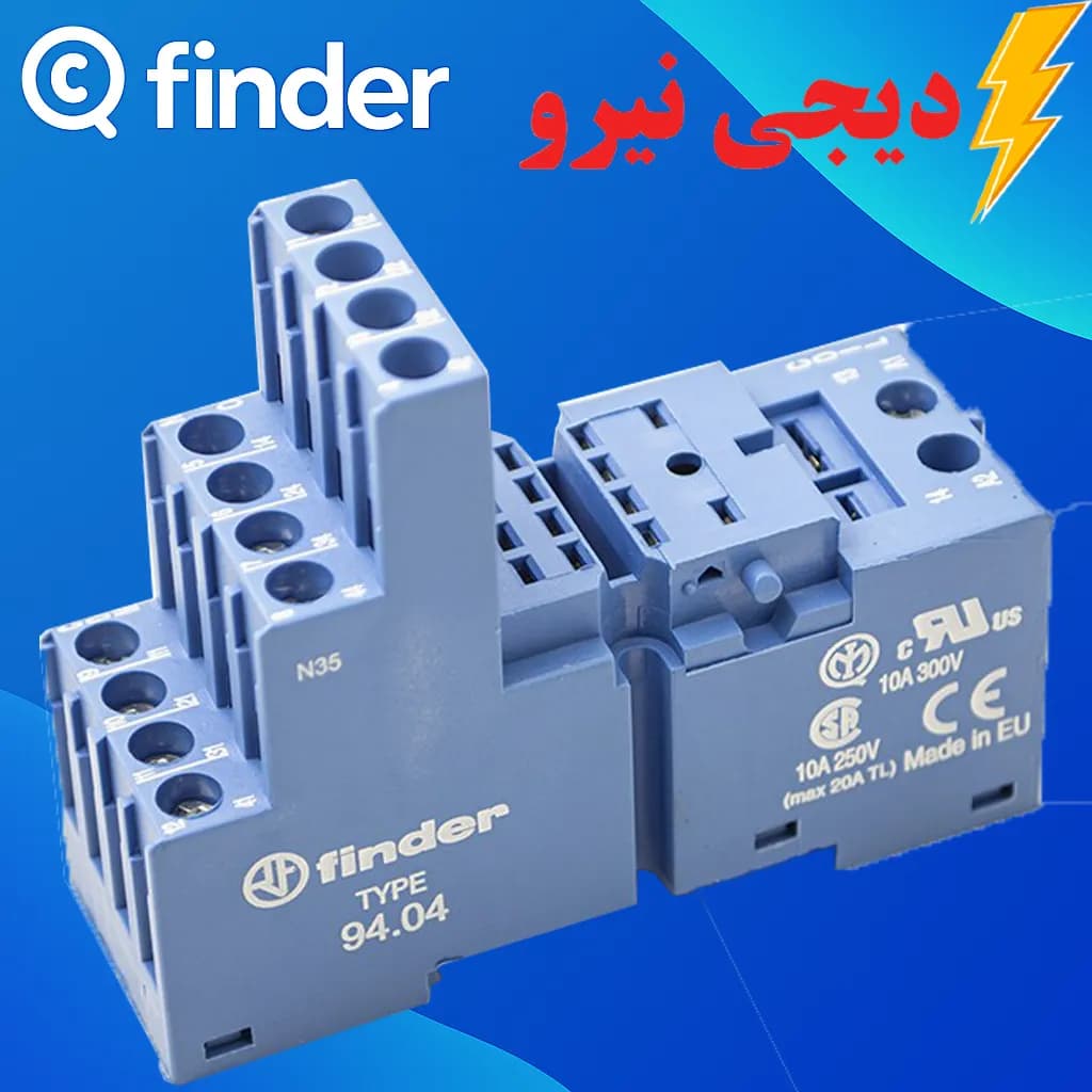 سوکت 14 پایه 9404 SPA فیندر (FINDER) نصب رلههای سری 5534 و روی مدار چاپی