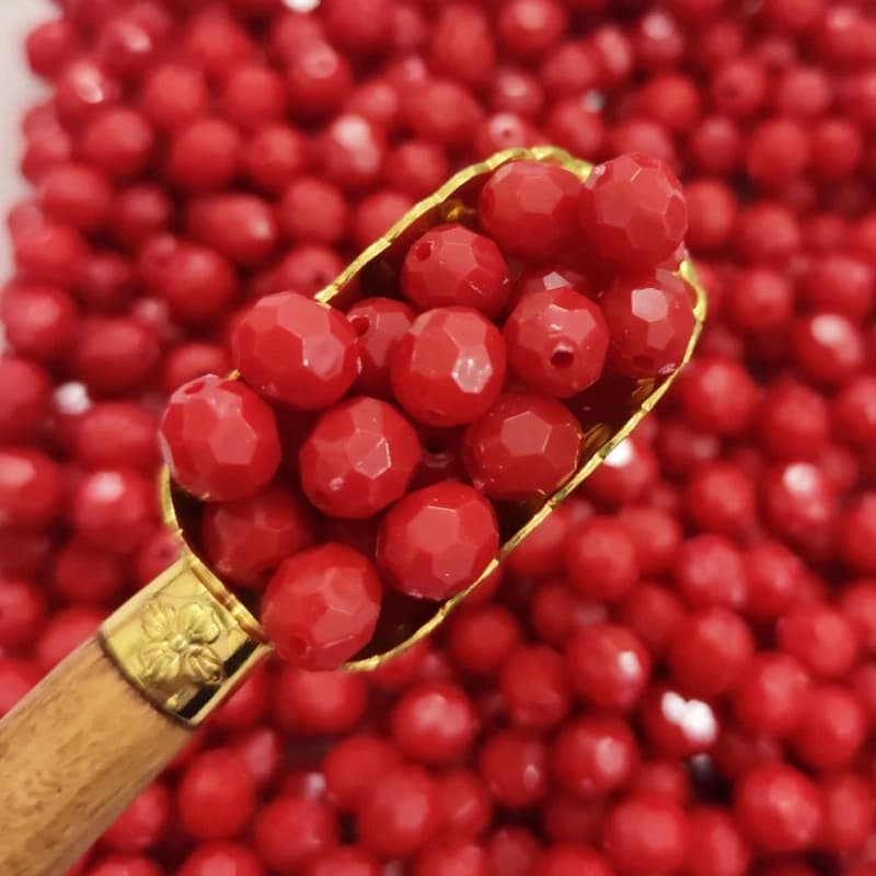 مهره رنگی ایرانی قرمز زنبوری سایز 10میل(100گرمی)