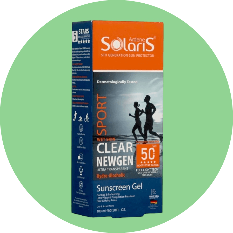 ضد آفتاب بی رنگ آردن سولاریس مدل Sport کلیر نیوژن SPF50+ حجم 100 میل/Ardene Solaris Clear Newgen — تصویر ۲
