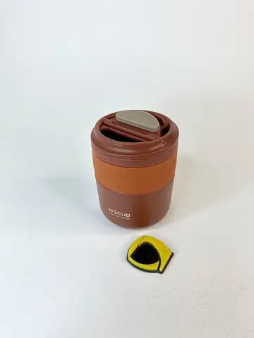 مینی تراول ماگ دور چرمی 280 میلی لیتر از برند HSCUP — تصویر ۲