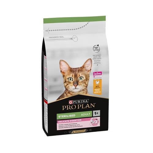 غذای خشک گربه بالغ پروپلن عقیم شده مرغ Proplan Delicate Digestion وزن 1.5 کیلوگرم