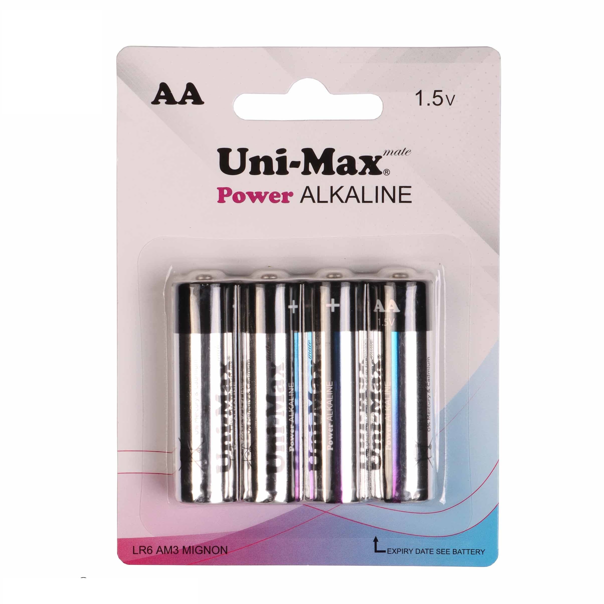 باتری قلمی UNIMAX مدل Power Alkaline بسته 4 عددی — تصویر ۲