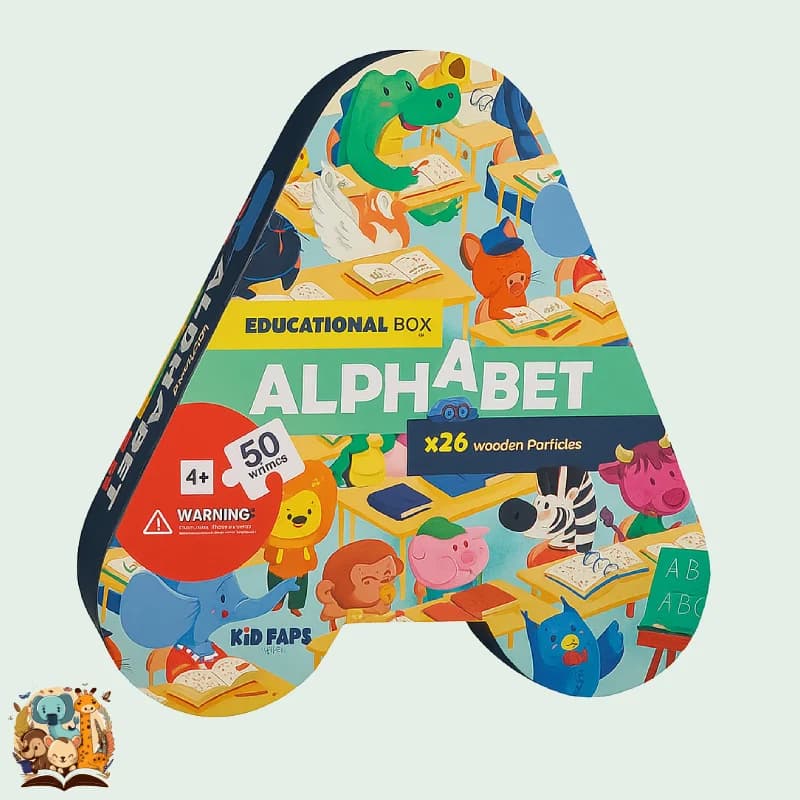 پازل کودک 50 تکه مدل الفبا KID FANS ALPHABET کد KS2410 — تصویر ۲