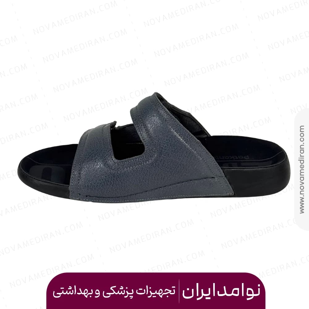 صندل مردانه طبی برند پاتکان طب کد ۲۷۱ رنگ سورمهای — تصویر ۴