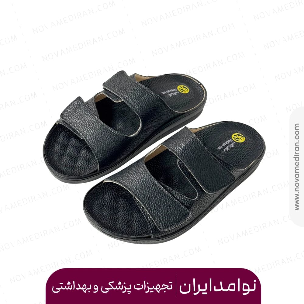 صندل مردانه طبی برند پاتکان طب کد ۲۰۹ رنگ مشکی — تصویر ۲