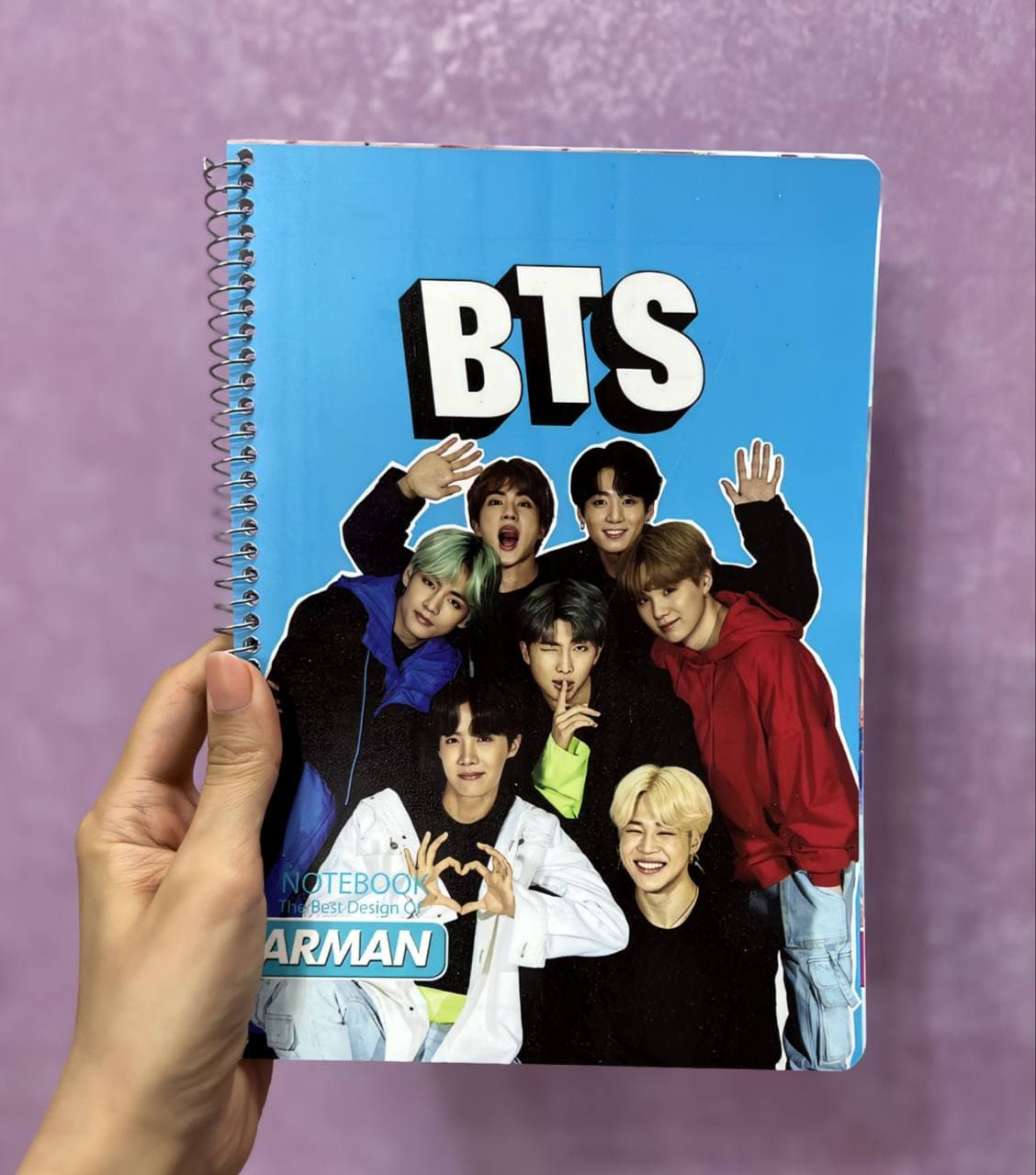 دفتر زبان دو خط ۵۰ برگ طرح بی تی اس BTS — تصویر ۴