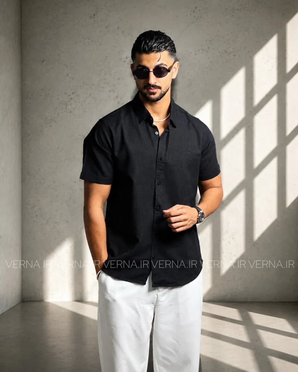 پیراهن لینن مردانه RR 5206