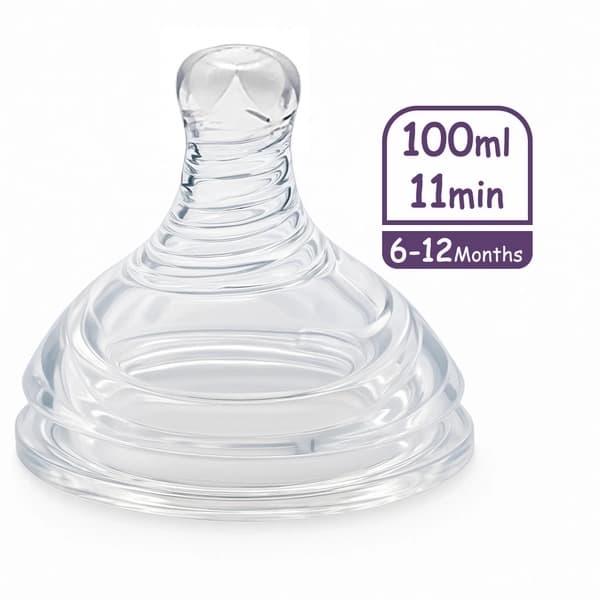 سرشیشه وی کر مدل MomSense دهانه عریض ضدنفخ سایز 6-12ماه (Wee Care-N515) — تصویر ۳