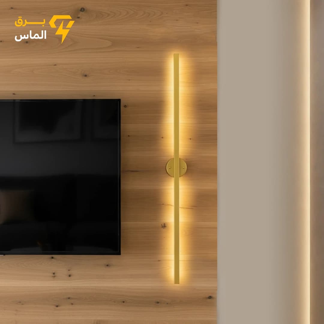 دیوارکوب خطی مدرن کد W1061 طلایی / نور نچرال / 100 سانتی / آلومینیوم دایکاست / طلایی الکترواستاتیک وارداتی / ضمانت 2 ساله معتبر