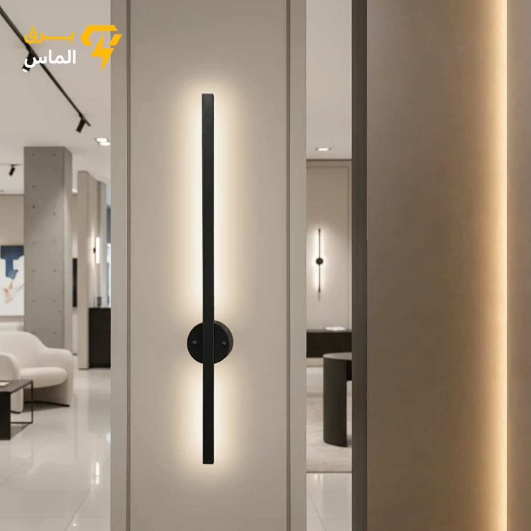 دیوارکوب دیواری مدرن میله ای اس ام دی آلومینیوم / مشکی الکترواستاتیک وارداتی / ضمانت بازگشت وجه