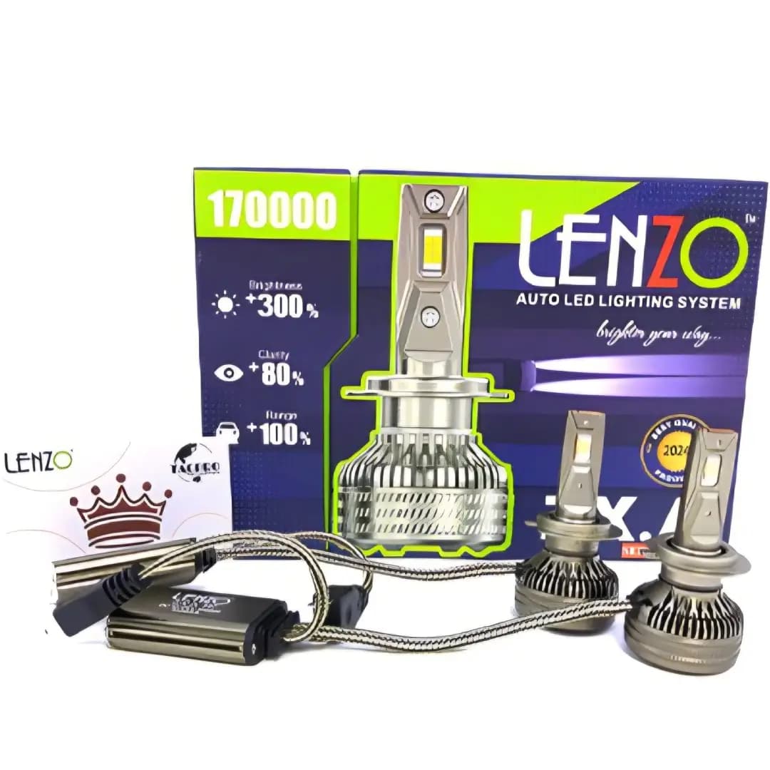 لامپ هدلایت خودرو لنزو مدل ZXA 6000K پایه H7 بسته دو عددی — تصویر ۷