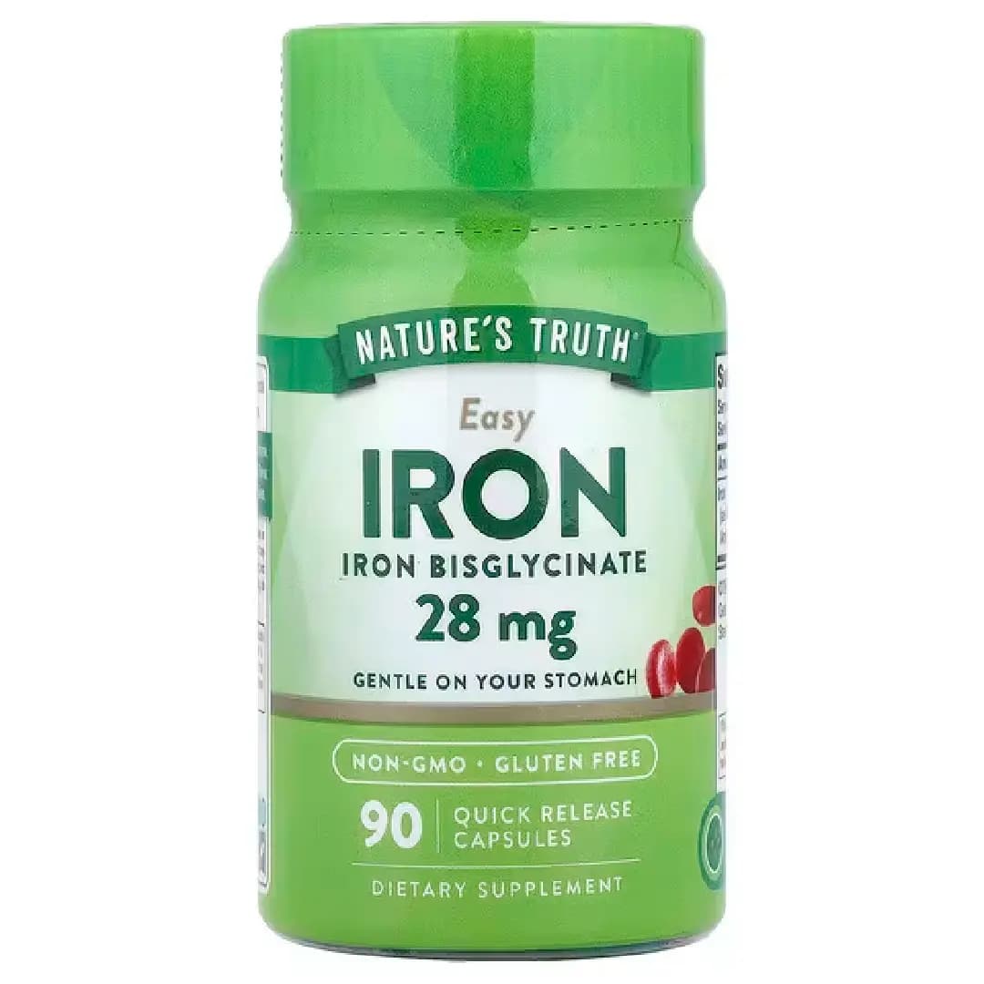 کپسول آهن ایزی آیرون 28 نیچرز تروث Nature’s Truth بسته ۹۰ عددی — تصویر ۲
