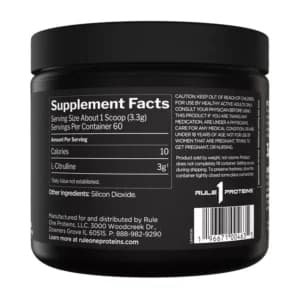 ال سیترولین رول وان Rule 1 Citrulline خالص ۶۰ سروینگ — تصویر ۳