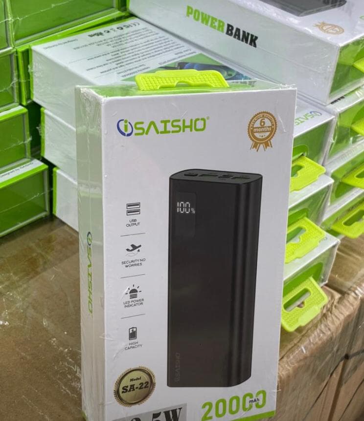 پاوربانک 20000 سایشو مدل SA-22 سوپرفست 22.5 وات PD