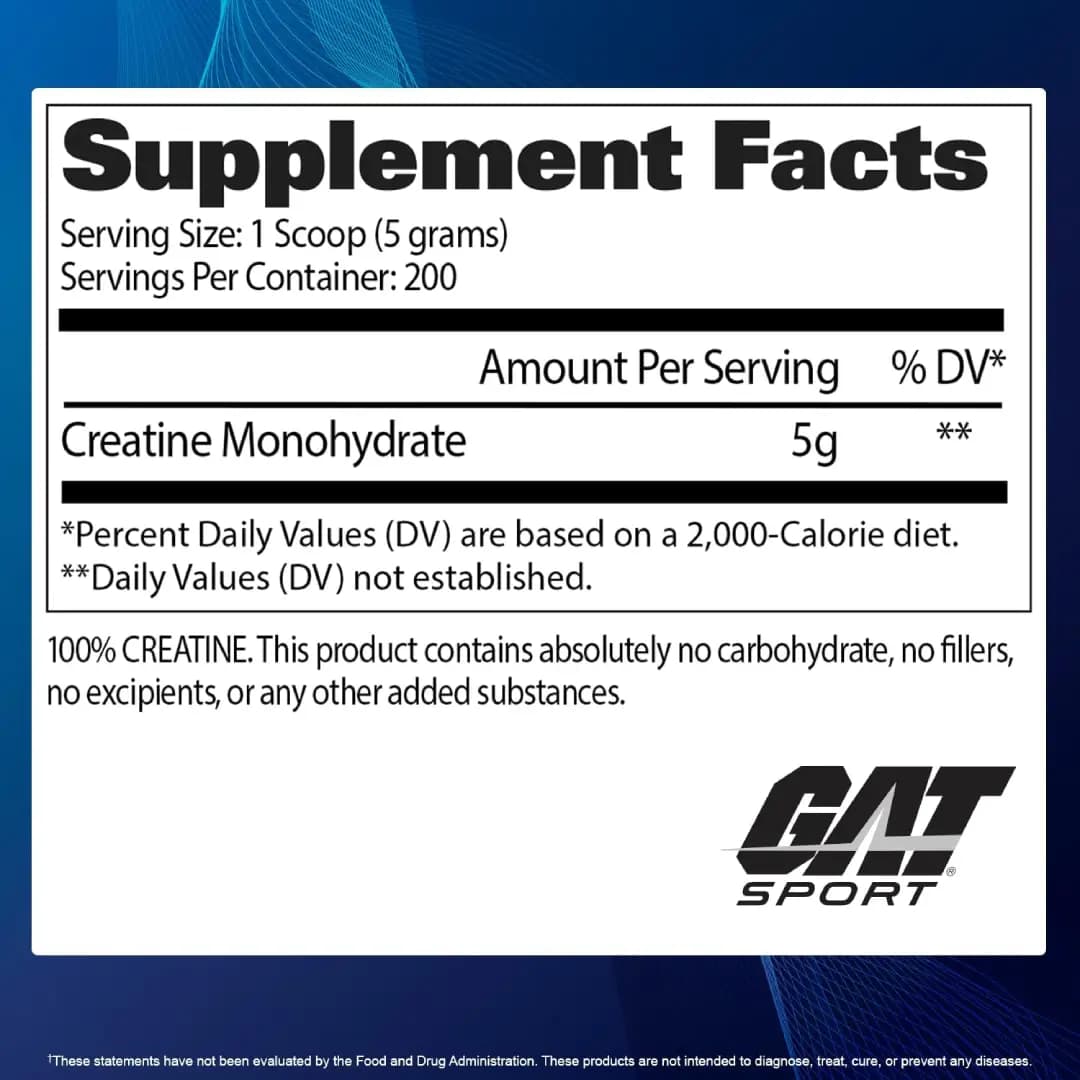 مکمل کراتین منوهیدرات گت اسپرت GAT SPORT CREATINE MONOHYDRATE — تصویر ۷