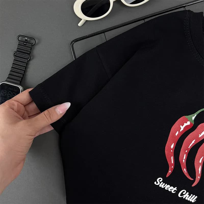 تیشرت باکسی بچگانه چاپ چیلی (chili) کد 4399 — تصویر ۶