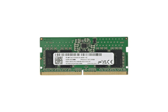 رم لپتاپ Micron تک کاناله DDR5 فرکانس 4800 مگاهرتز تایمینگ CL40 حافظه 8 گیگابایت (MTC4C10163S1SC48BA1)