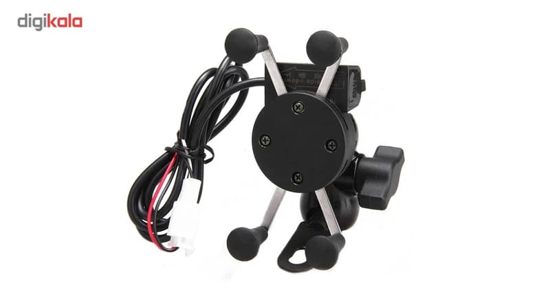 پایه نگهدارنده موبایل شارژر دار مناسب برای موتورسیکلت مدل Phone charging bracke کد B21156 — تصویر ۴