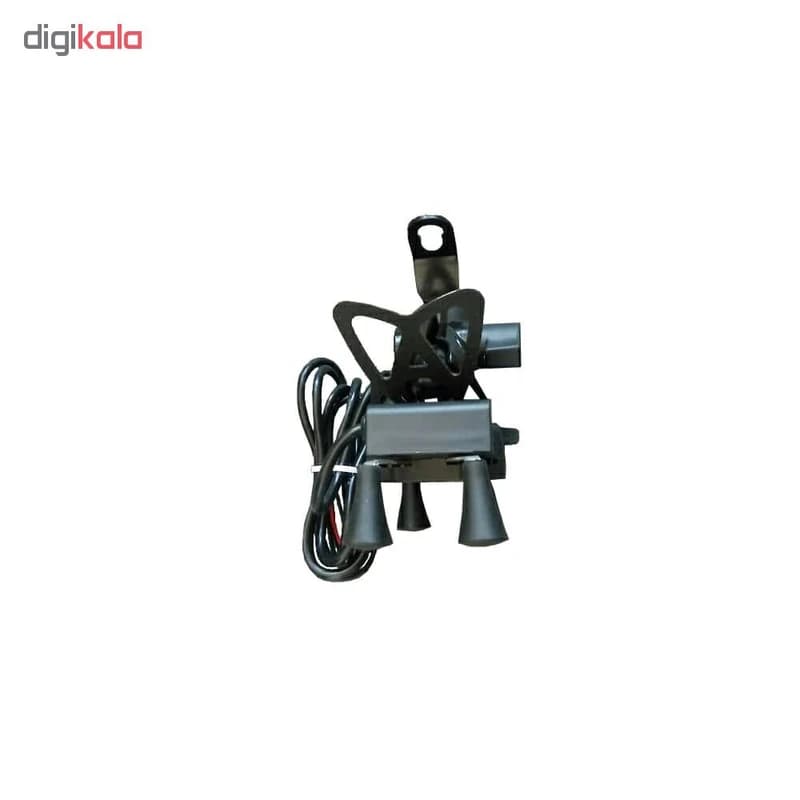 پایه نگهدارنده موبایل شارژر دار مناسب برای موتورسیکلت مدل Phone charging bracke کد B21156 — تصویر ۳