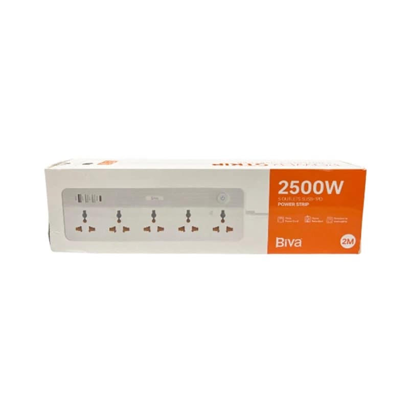 چند راهی برق و شارژر بیوا Biva PS-06 Power Strip دارای 4 پورت — تصویر ۲