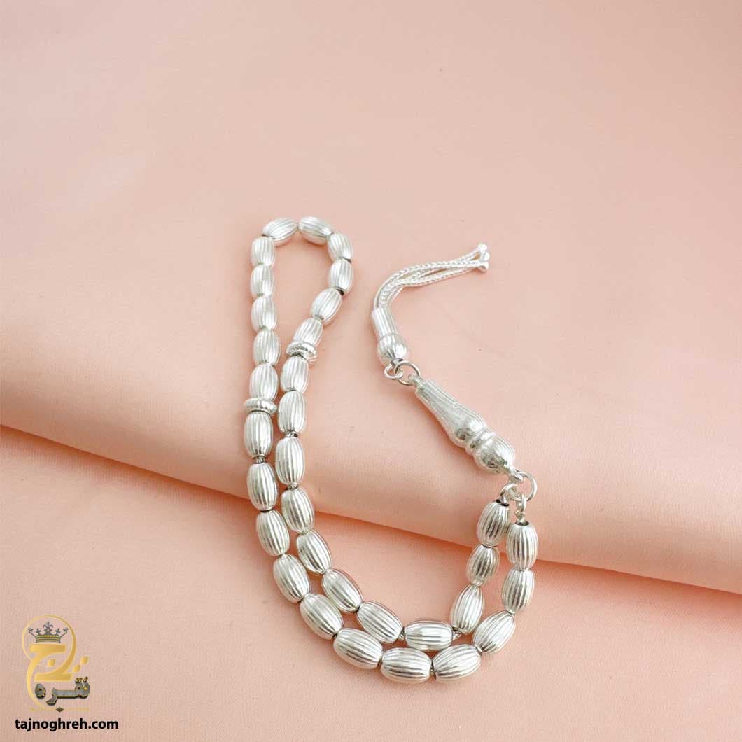 تسبیح نقره مردانه اصل ترک 33 دانه مدل MST T15 — تصویر ۵