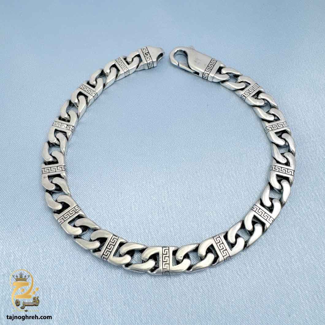 دستبند نقره مردانه کارتیر تخت مدل BSM B42 — تصویر ۲
