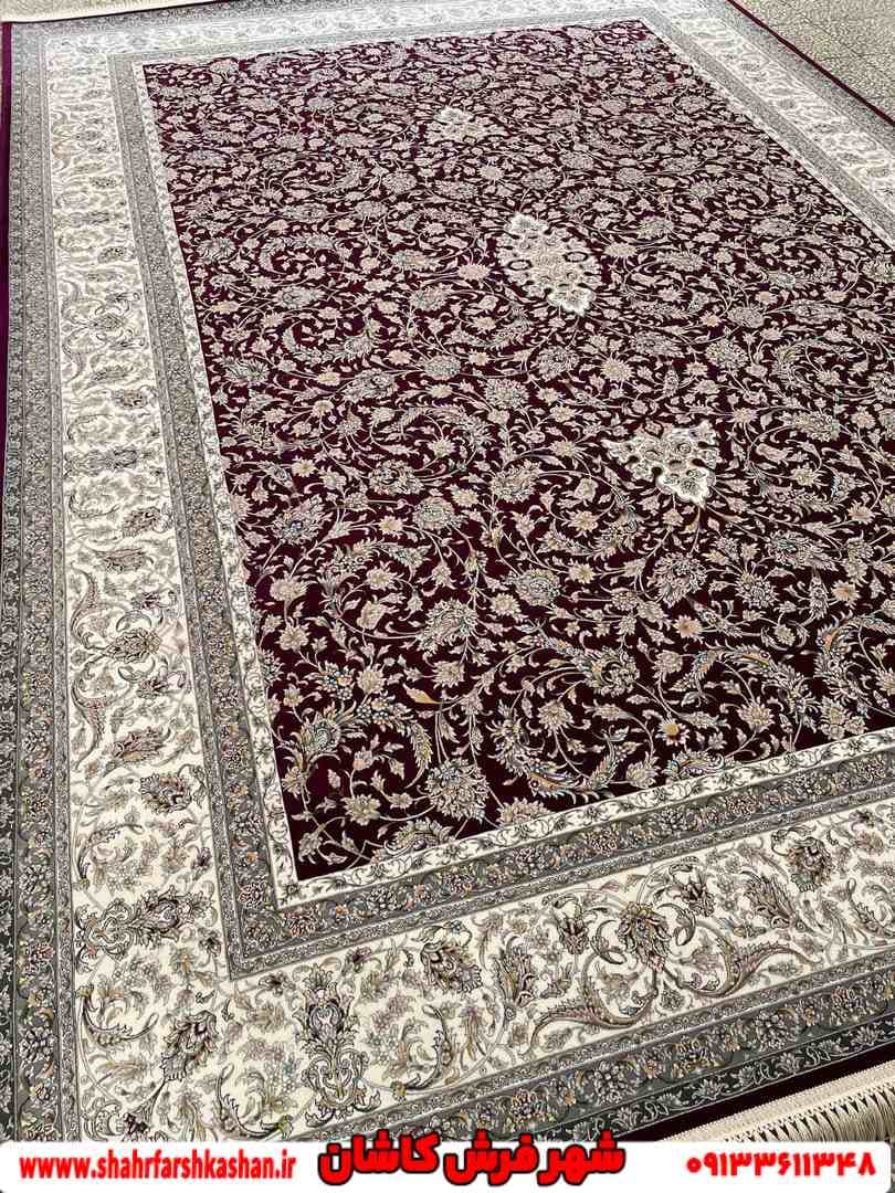 فرش افشان قرمز 1200 شانه طرح ونیز — تصویر ۲