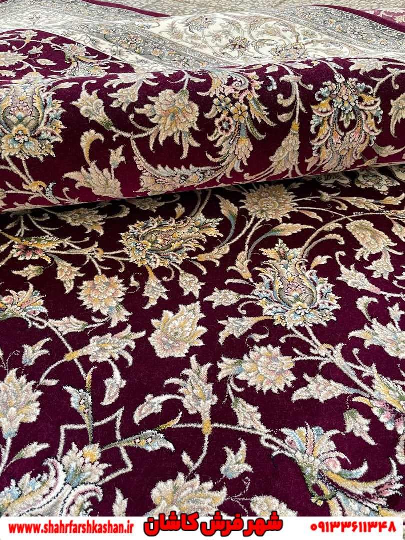 فرش افشان قرمز 1200 شانه طرح ونیز — تصویر ۴