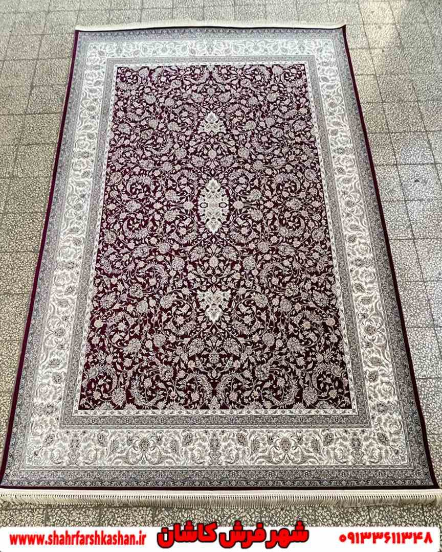 فرش افشان قرمز 1200 شانه طرح ونیز — تصویر ۳
