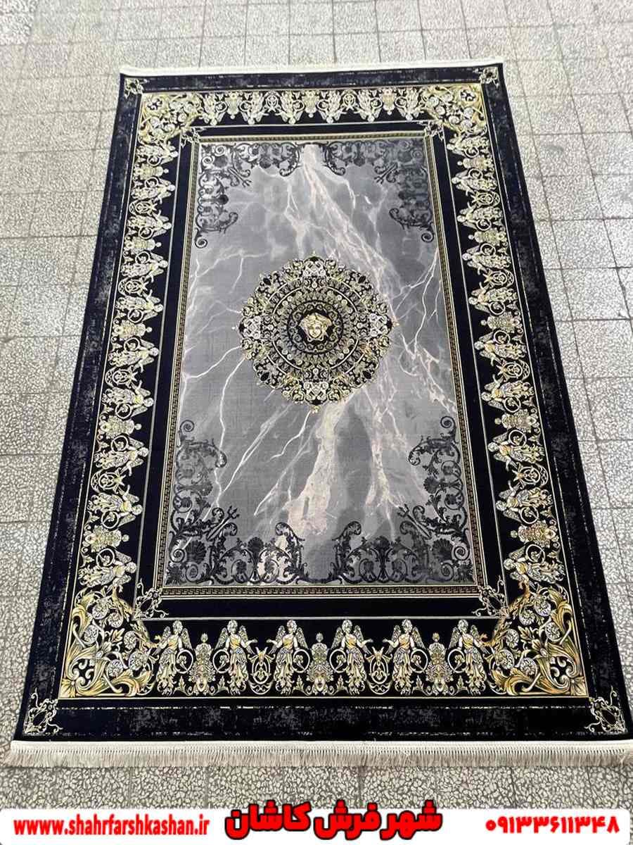 فرش مدرن 1200 شانه سرمه ای طرح آنجلیکا — تصویر ۵