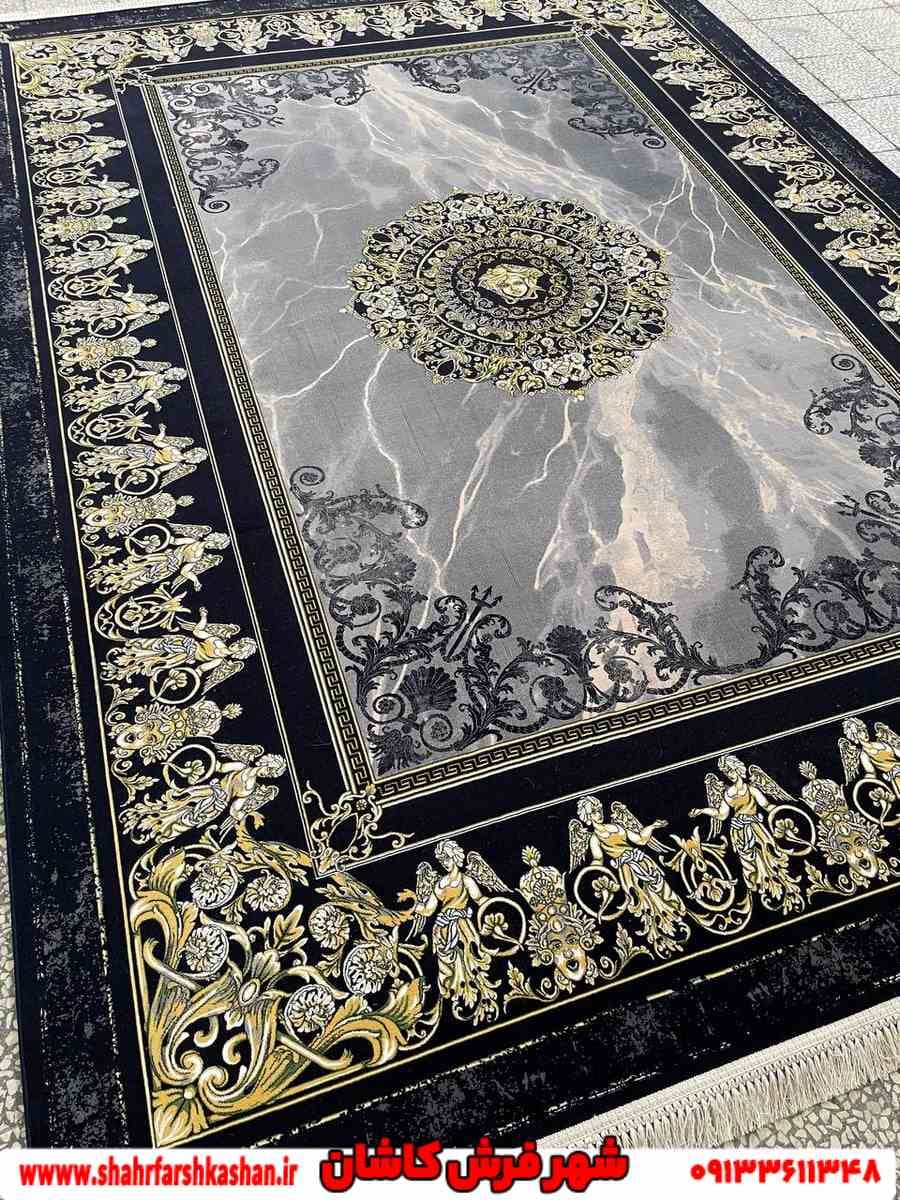 فرش مدرن 1200 شانه سرمه ای طرح آنجلیکا — تصویر ۴