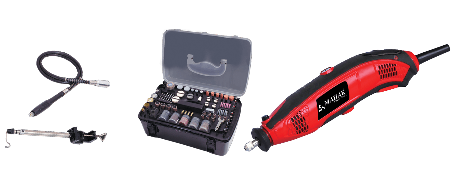 فرز انگشتى ١٧٠ وات كيت با شفت خرطومى و استندMDG-170 kit