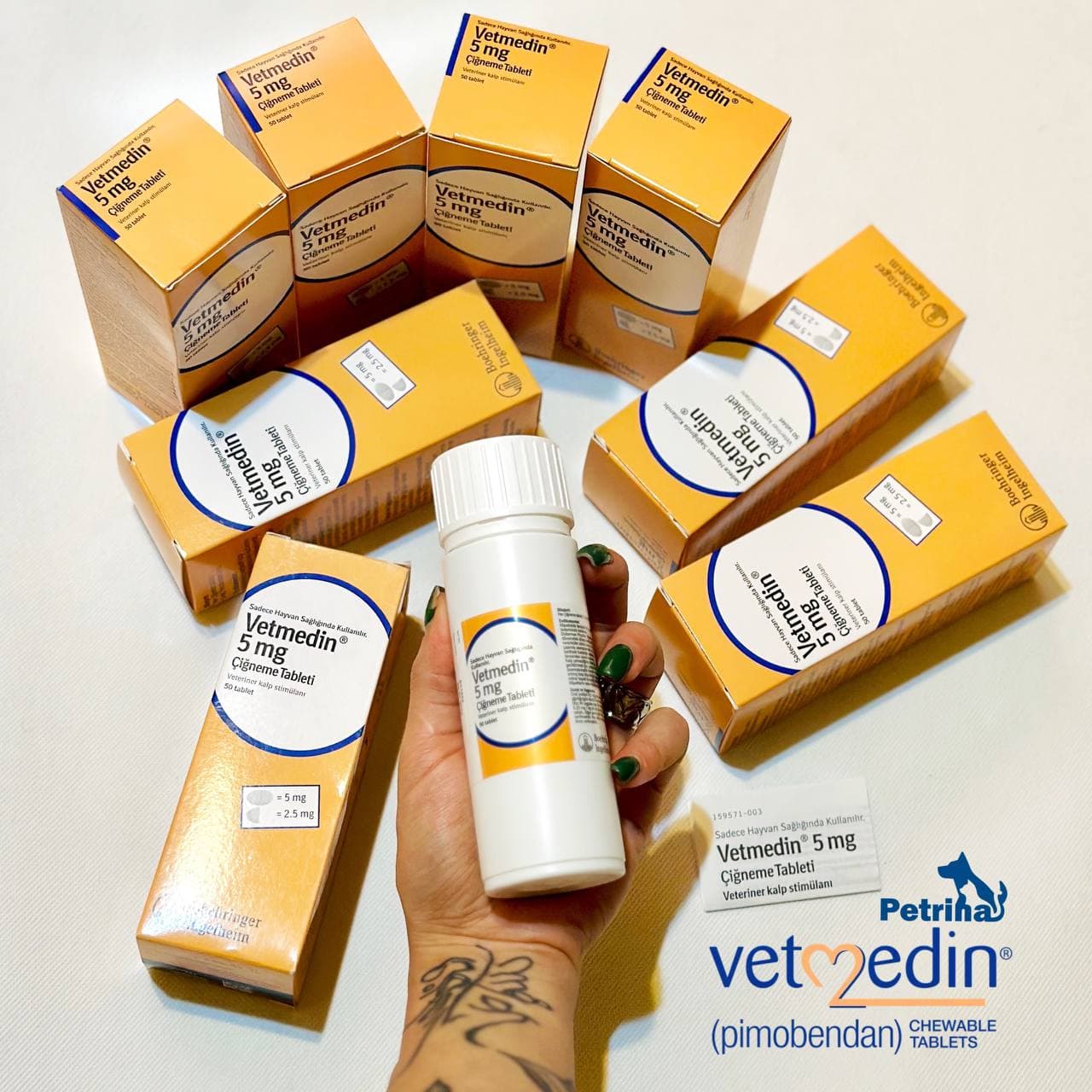 قرص قلب سگ وتمدین (پیموبندان) vetmedin | 5mg | سفارش ترکیه | 50 عددی