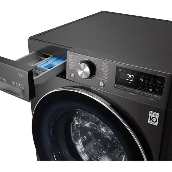 لباسشویی ال جی 11 کیلویی R9 رنگ دودی مدل WR9011PBG — تصویر ۲
