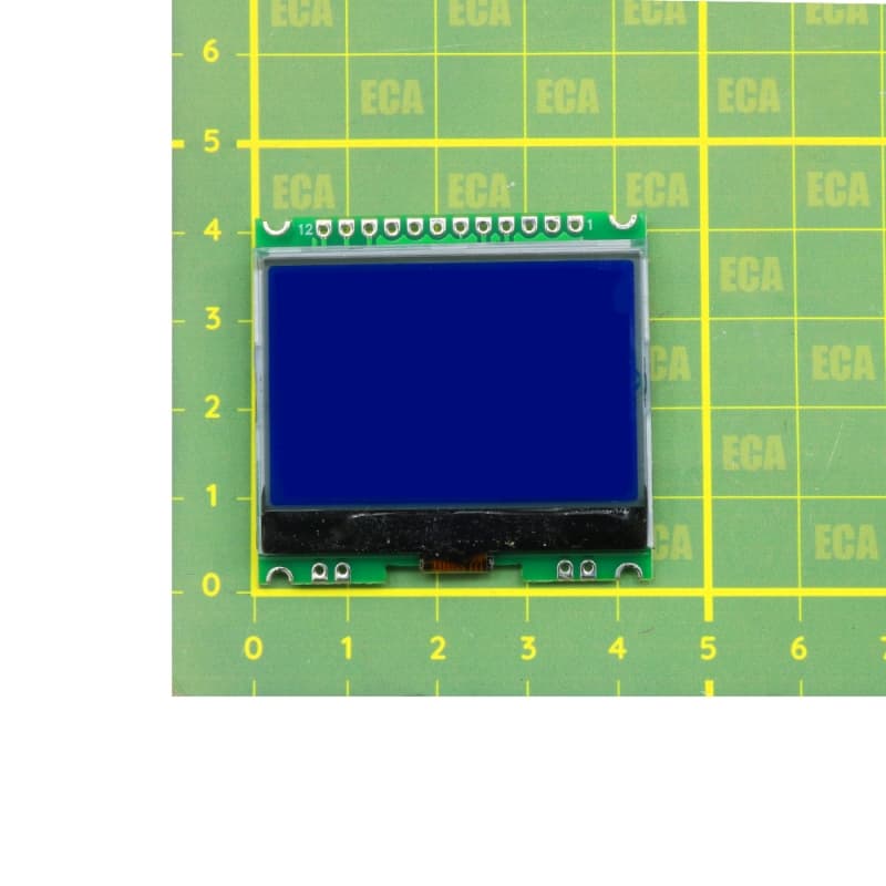 نمایشگر GLCD 64×128 گرافیکی 1.9 اینچی SPI بک لایت آبی — تصویر ۶