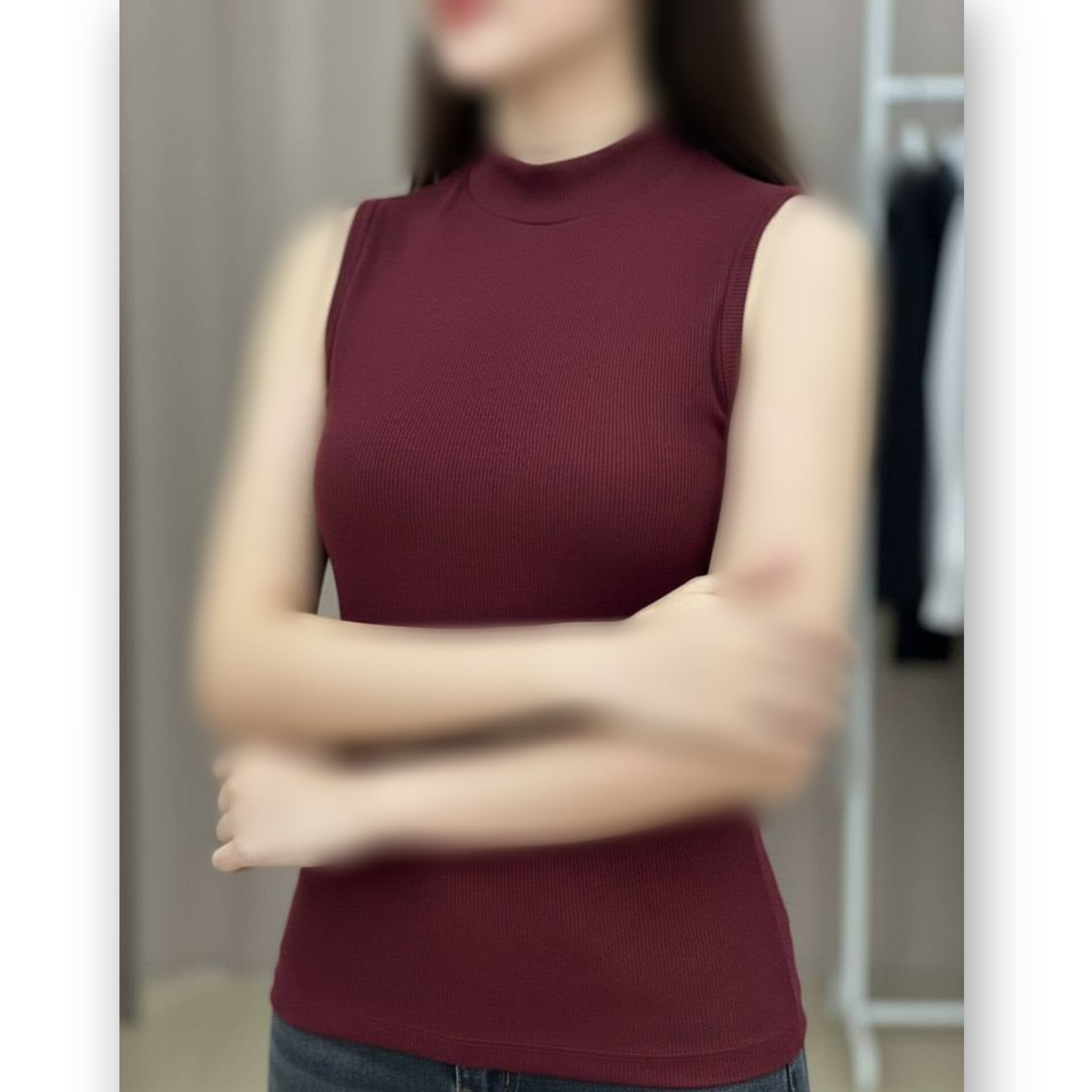تاپ یقه ۵ سانت قد بلند عمده (پک 6 عددی)