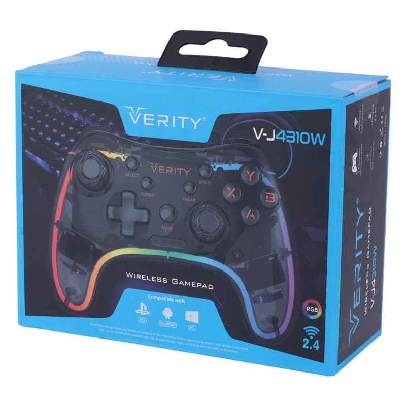 دسته بازی وریتی V-J4310W | بیسیم، RGB، باتری 800mAh، سازگار با PS3 — تصویر ۴
