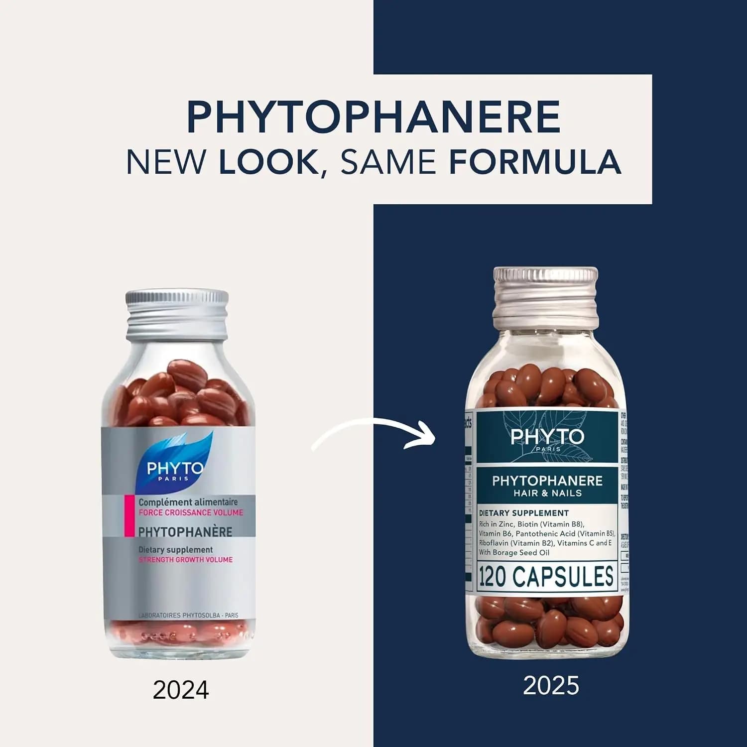 مکمل مو و ناخن زینک فیتو Phytophanère | Phyto 120 عددی — تصویر ۴
