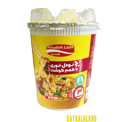 نودل لیوانی گوشت اماده لذیذ
