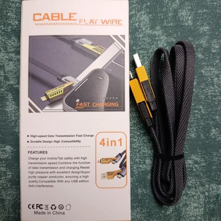 کابل تبدیل USB به USB-C/لایتنینگ به USB-C مدل همه کاره 2 در 2 طول 1 متر — تصویر ۶