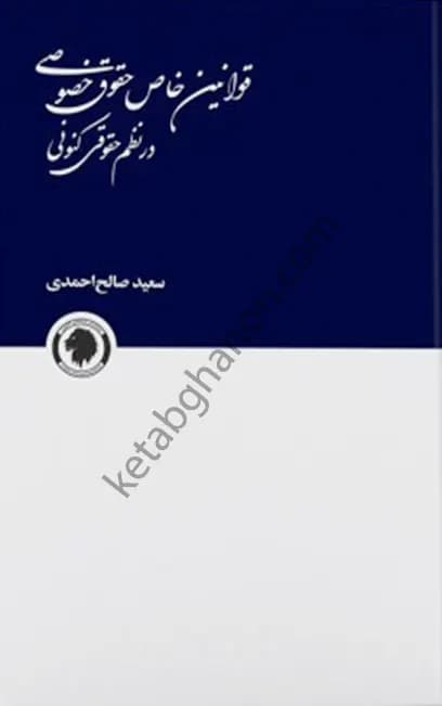 کتاب قوانین خاص حقوق خصوصی در نظم حقوقی کنونی سعید صالح احمدی — تصویر ۲