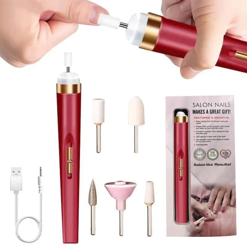 سوهان مانیکور شارژی ناخن SALON NAILS دارای چراغ LED — تصویر ۶