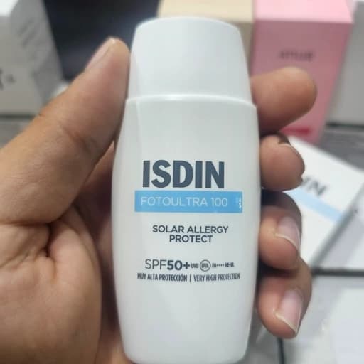 ضد آفتاب ایزدین سولار آلرژی بی رنگ اورجینال به ضمانت ضدآفتاب strong ISDIN Fotoultra 100 Solar Allergy Protect SPF 50 — تصویر ۴
