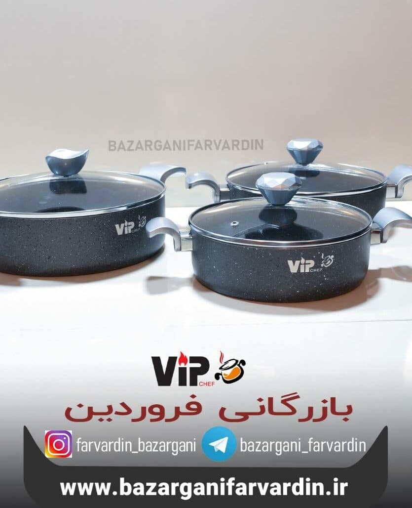 تابه 32 درب پیرکس دوطرف گرانیت طوسی vip