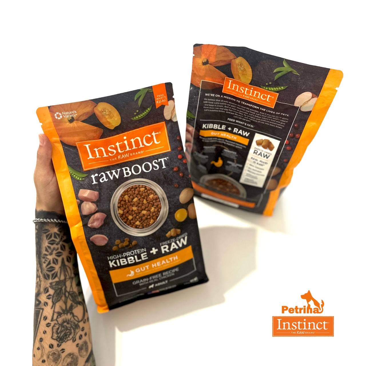 غذای اینستینکت سگ INSTINCT® RAW BOOST | گوشت مرغ ارگانیک و بدون قفس | بدون غلات | سلامت روده (1/8 کیلو)