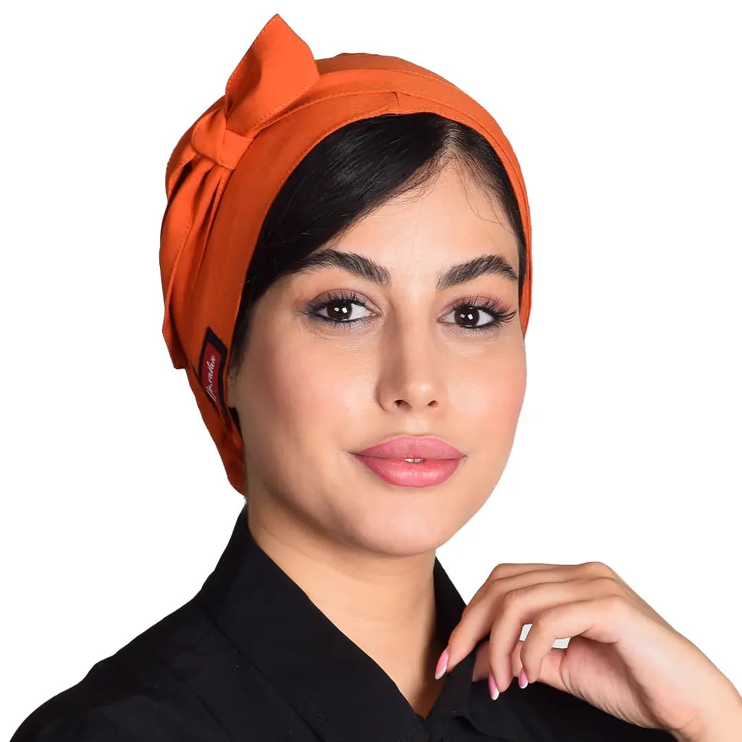 کلاه حجاب ساده نارنجی