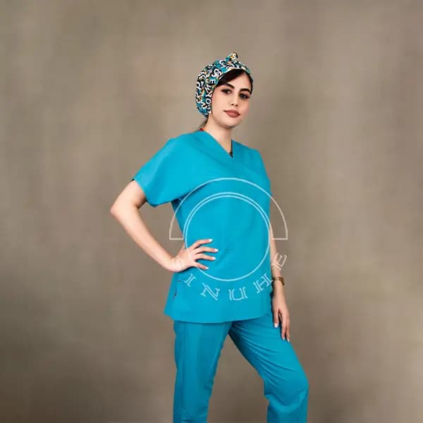 اسکراب شلوار برند سینوهه مدل(Cizgi Medical) سبز آبی — تصویر ۲