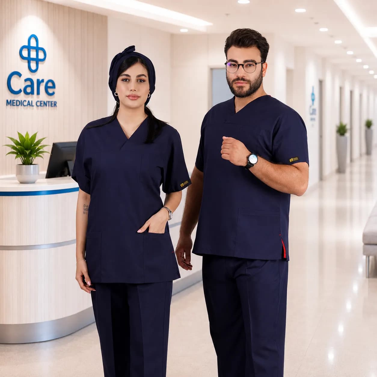 اسکراب شلوار برند سینوهه مدل(Cizgi Medical) سرمهای — تصویر ۲