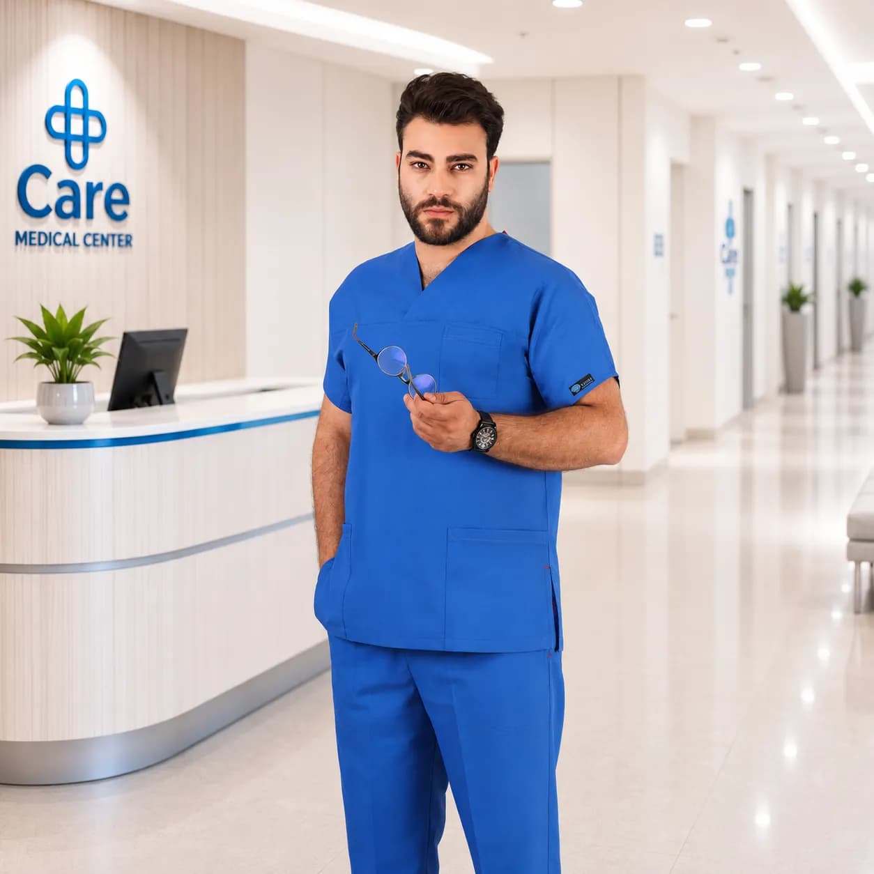 اسکراب شلوار برند سینوهه مدل(Cizgi Medical) آبی استخری — تصویر ۳