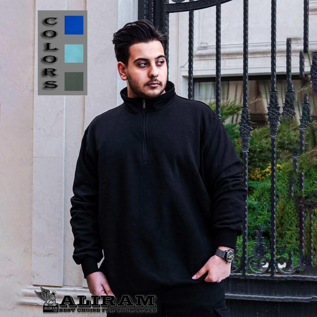 دورس نیم زیپ سایز بزرگ6276 — تصویر ۲
